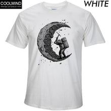 Load image into Gallery viewer, the moon print casual mens o-neck t shirts