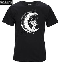 Load image into Gallery viewer, the moon print casual mens o-neck t shirts