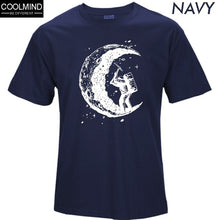 Load image into Gallery viewer, the moon print casual mens o-neck t shirts