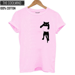 cat print women T shirt