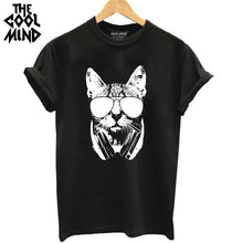 Load image into Gallery viewer, cat print women T shirt