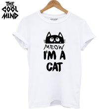 Load image into Gallery viewer, cat print women T shirt