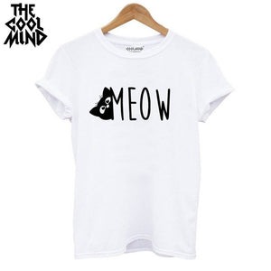 cat print women T shirt