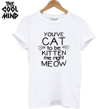 Load image into Gallery viewer, cat print women T shirt