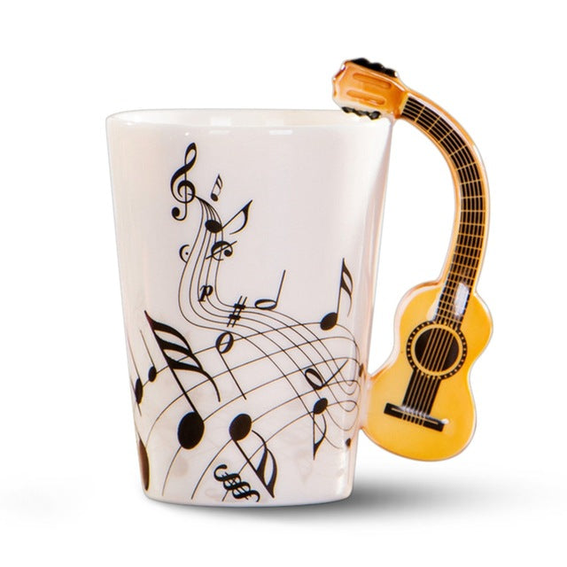 Novelty Guitar Ceramic Mug