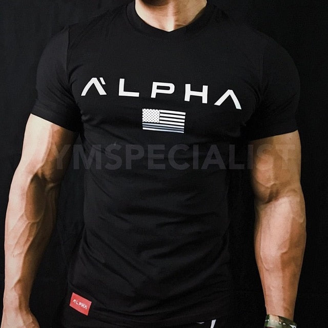 Red Black Men T-shirt Short Sleeves