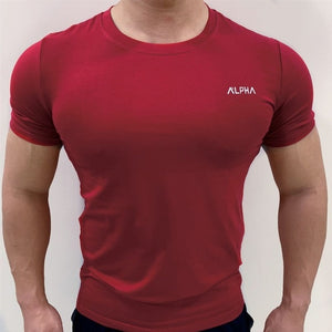 Red Black Men T-shirt Short Sleeves