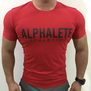 Red Black Men T-shirt Short Sleeves